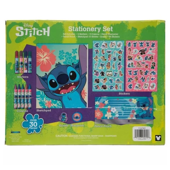 Lilo And Stitch 30 Pc Stationery Set Supplies Markers Stickers Eraser Stitch - Picture 2 of 3